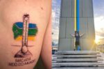 ‘literalmente-no-meio-do-mundo’,-diz-australiano-que-tatuou-monumento-marco-zero,-no-ap